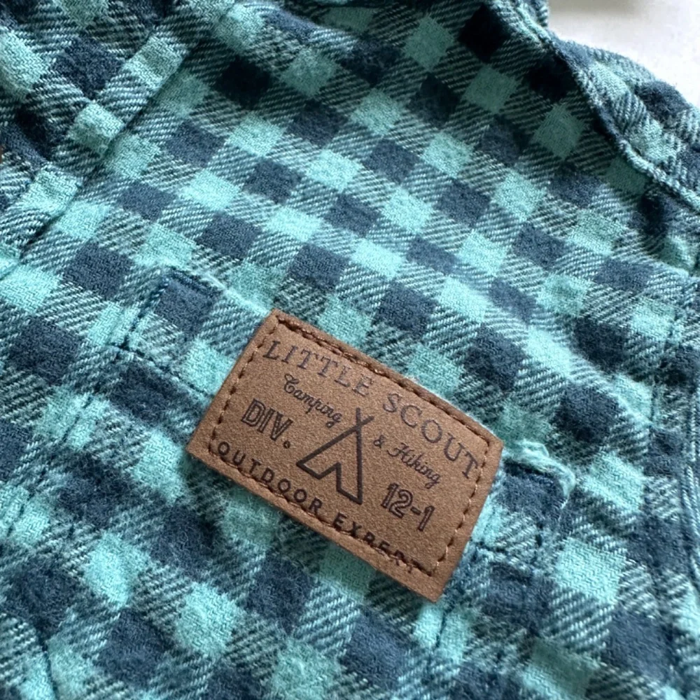 Carter's Baby Boy Matching Set Size 6M Fox Plaid Khaki
